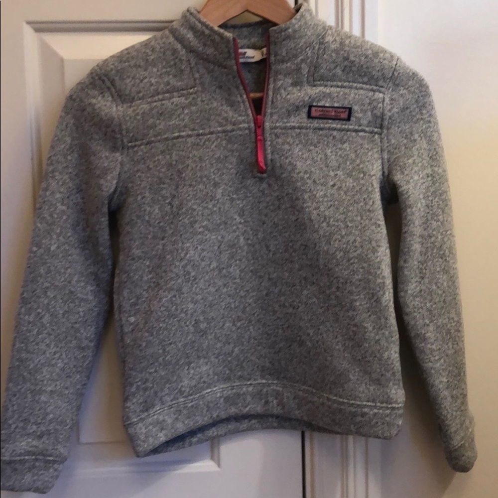 Vineyard vines girls three quarter zip fleece